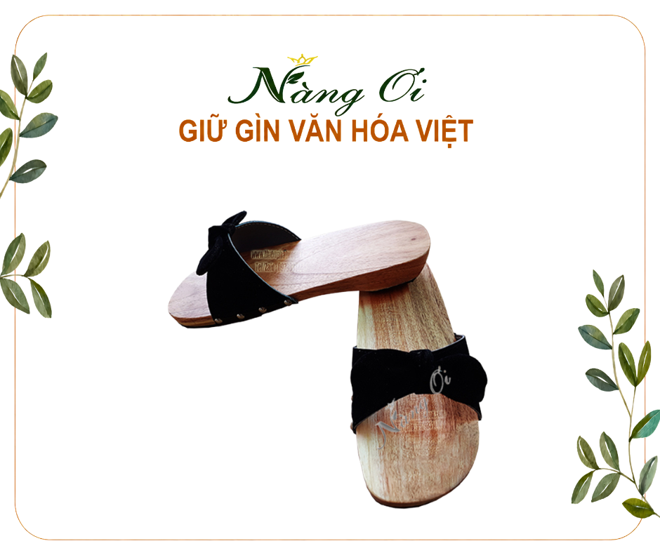 guốc gỗ mang phong cách truyền thống Việt